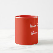 Red Personalize Message Coffee Cup Geschenk Tasse (Zentrum)
