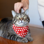 Red Pet Cat Individuelle Name Halstuch<br><div class="desc">Red Pet Cat Individuelle Name Bandana</div>