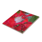 Red Petal Feather Art Print Fliese (Seite)