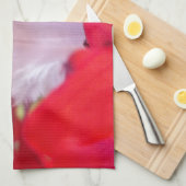 Red Petal Feather Art Print Handtuch (Viertel Falte)