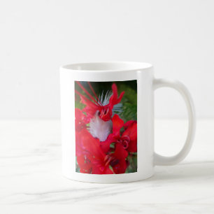 Red Petal Feather Art Print Kaffeetasse