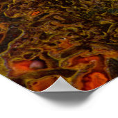 Red Petrified Dinosaur Bone Poster (Ecke)