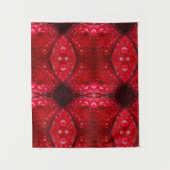 Red Petunia Ikat 4 Wandteppich (Vorderseite)