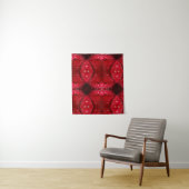 Red Petunia Ikat 4 Wandteppich (Beispiel)