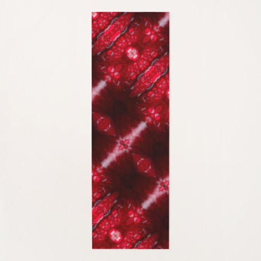 Red Petunia Ikat Yogamatte (Vorderseite)