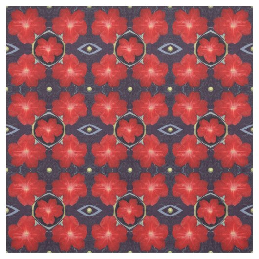 Red Petunia Pattern Stoff (Muster)
