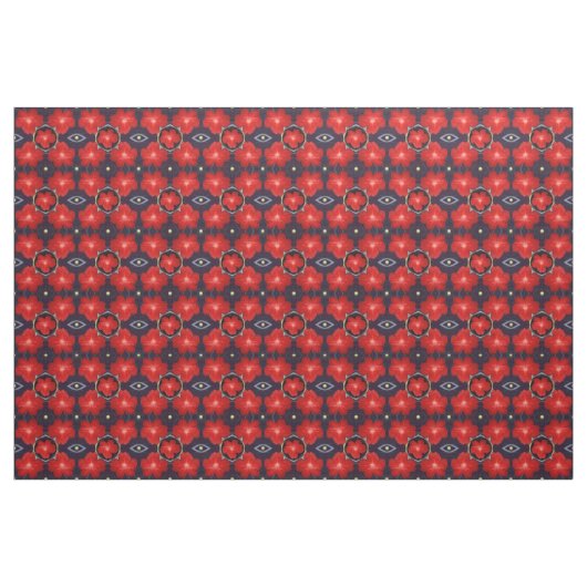 Red Petunia Pattern Stoff (Fat Quarter (45,7 x 55,9 cm))