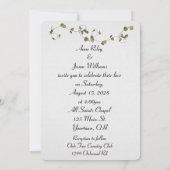 Red Petunia und Ivy Wedding Invite Einladung (Rückseite)