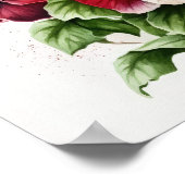 Red Petunias Blume Art Print Poster (Ecke)