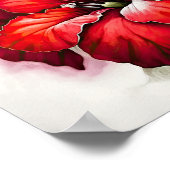Red Petunias Blume Art Print Poster (Ecke)