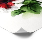 Red Petunias Blume Art Print Poster (Ecke)