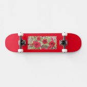 Red Petunias Skateboard (Horizontal)