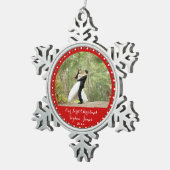 Red Pewter Unser erstes Weihnachtsgeschmuck Schneeflocken Zinn-Ornament (Rechts)