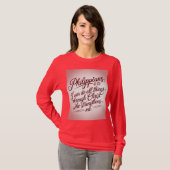 Red Philippians Bible Quote T-Shirt (Vorne ganz)