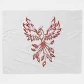 Red Phoenix erhöht Silber Fleecedecke (Vorderseite (Horizontal))