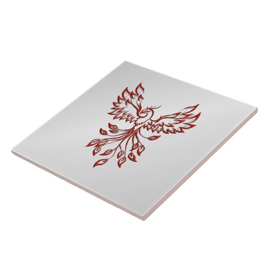 Red Phoenix erhöht Silber Fliese (Seite)