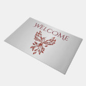 Red Phoenix erhöht Silber Fußmatte (Schrägansicht)