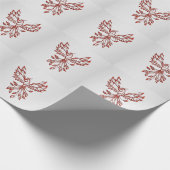 Red Phoenix erhöht Silber Geschenkpapier (Ecke)