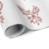 Red Phoenix erhöht Silber Geschenkpapier (Rolleneckpunkt)
