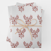 Red Phoenix erhöht Silber Geschenkpapier Set (Beispiel)