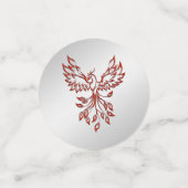 Red Phoenix erhöht Silber Konfetti (Klein Vorderseite)