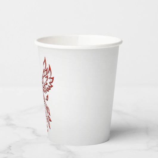 Red Phoenix erhöht Silber Pappbecher (Links)