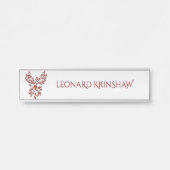 Red Phoenix erhöht Silber Türschild (Vorderseite )