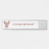 Red Phoenix erhöht Silber Türschild (Vorderseite )