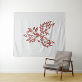 Red Phoenix erhöht Silber Wandteppich (Beispiel (Horizontal))