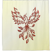 Red Phoenix Erhöhungen Duschvorhang (Vorderseite)