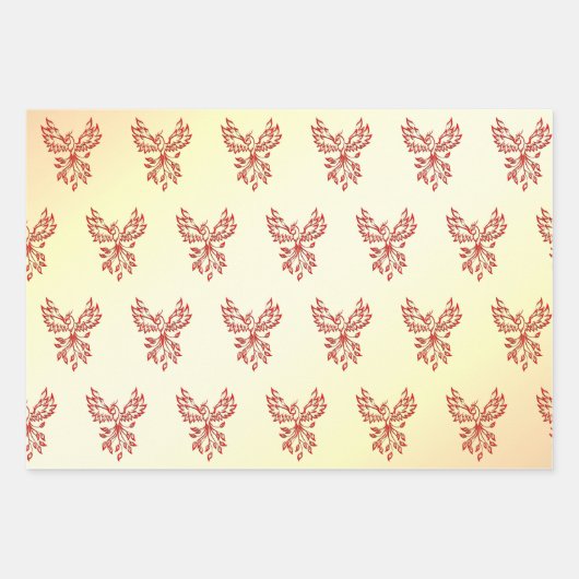 Red Phoenix Erhöhungen Geschenkpapier Set (Vorderseite 3)