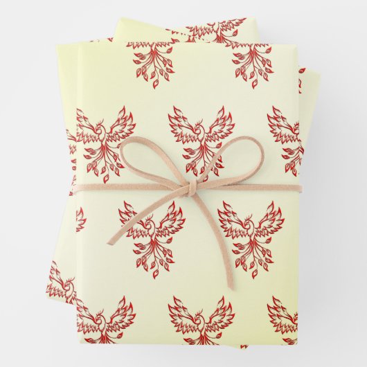 Red Phoenix Erhöhungen Geschenkpapier Set (Beispiel)