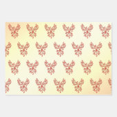 Red Phoenix Erhöhungen Geschenkpapier Set (Vorderseite)