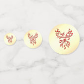 Red Phoenix Erhöhungen Konfetti (Rückseiten)