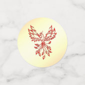 Red Phoenix Erhöhungen Konfetti (Klein Vorderseite)