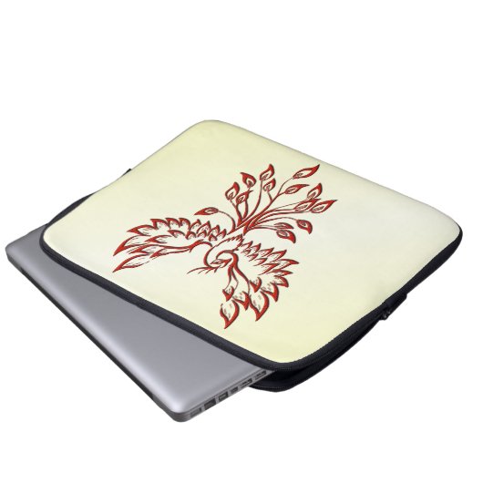Red Phoenix Erhöhungen Laptopschutzhülle (Vorne Knopf)