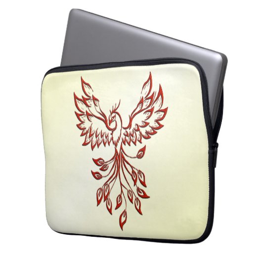Red Phoenix Erhöhungen Laptopschutzhülle (Vorderseite Links)