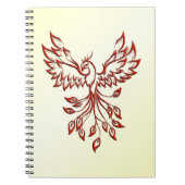Red Phoenix Erhöhungen Notizblock (Vorderseite)