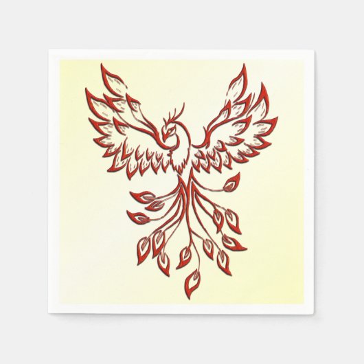 Red Phoenix Erhöhungen Serviette (Vorderseite)