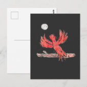 Red Phoenix Postkarte (Vorne/Hinten)
