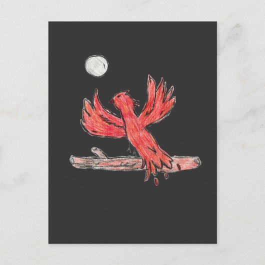 Red Phoenix Postkarte (Vorderseite)