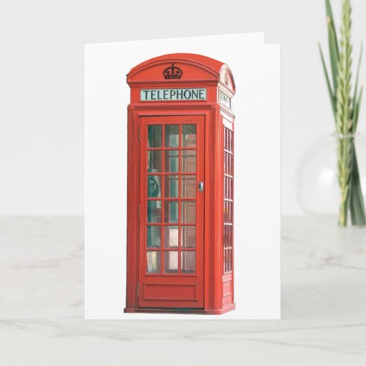 Red Phone Booth Karte (Vorderseite)