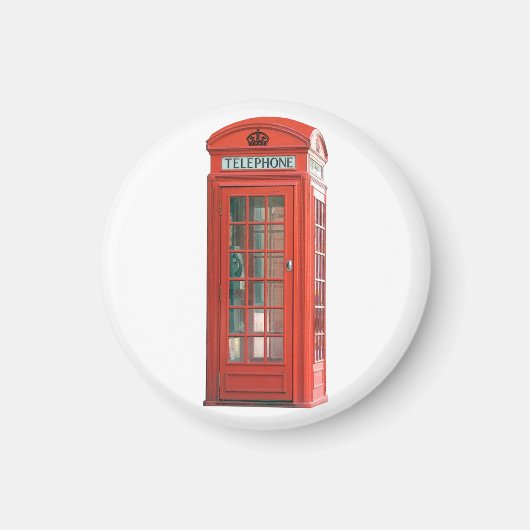 Red Phone Booth Magnet (Vorne)