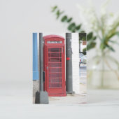 Red Phone Booth Postkarte (Stehend Vorderseite)