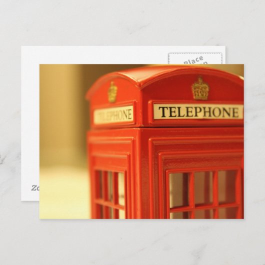 Red Phone Booth Postkarte (Vorne/Hinten)