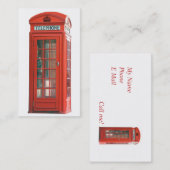 Red Phone Booth Visitenkarte (Vorne/Hinten)