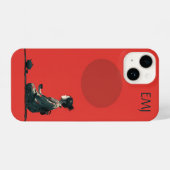 Red Phone Case mit Anime Girl | Personalisierbar iPhone Hülle (Rückseite (Horizontal))