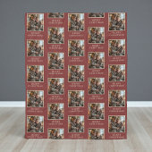 Red Photo Holiday Merry Christmas Fleecedecke