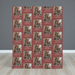 Red Photo Holiday Merry Christmas Fleecedecke