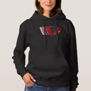 Red Piano Accordionist Design für Musik Hoodie